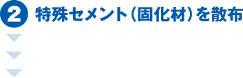 特殊セメント（固化材）を散布